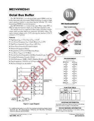 MC74VHC541DTR2 datasheet  